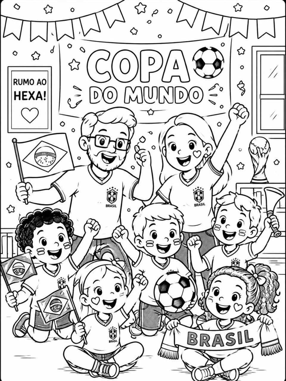 Para colorir Copa do Mundo 2026 | PDF Infantil para Colorir e Imprimir — amostra 3: Um material divertido, educativo e…