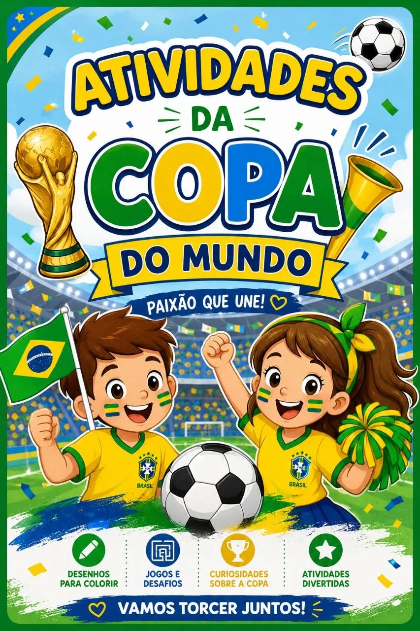 Para colorir Copa do Mundo 2026 | PDF Infantil para Colorir e Imprimir — Datas comemorativas para Educação Infantil: Um…
