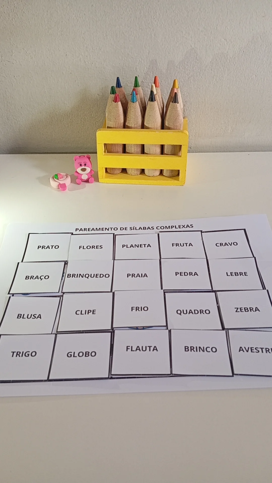 Pareamento das Sílabas Complexas — amostra 1: PAREAMENTO DAS SÍLABAS COMPLEXAS