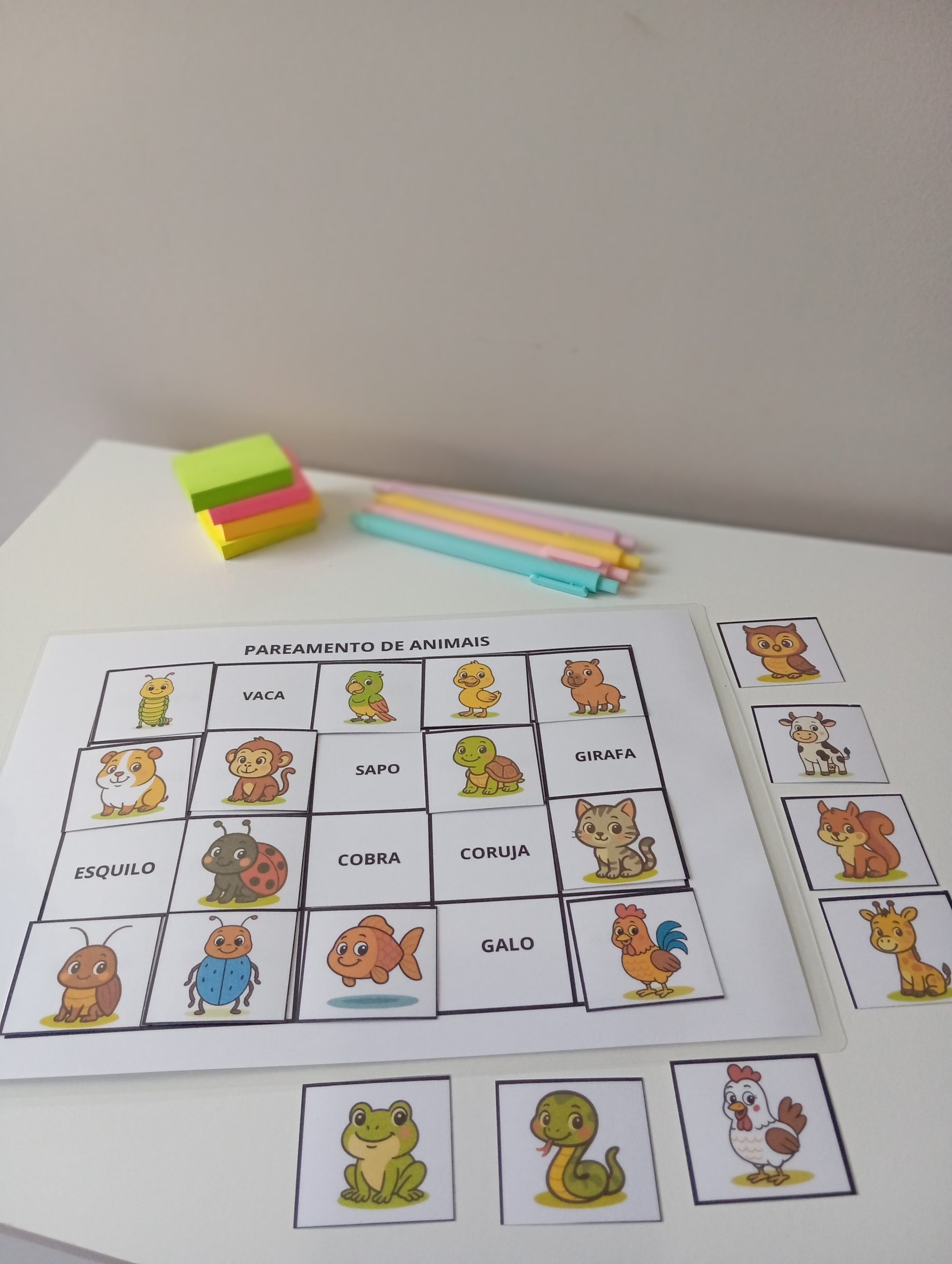 Pareamento De Animais – Educação infantil – PDF para Imprimir — amostra 3: Formato e entrega