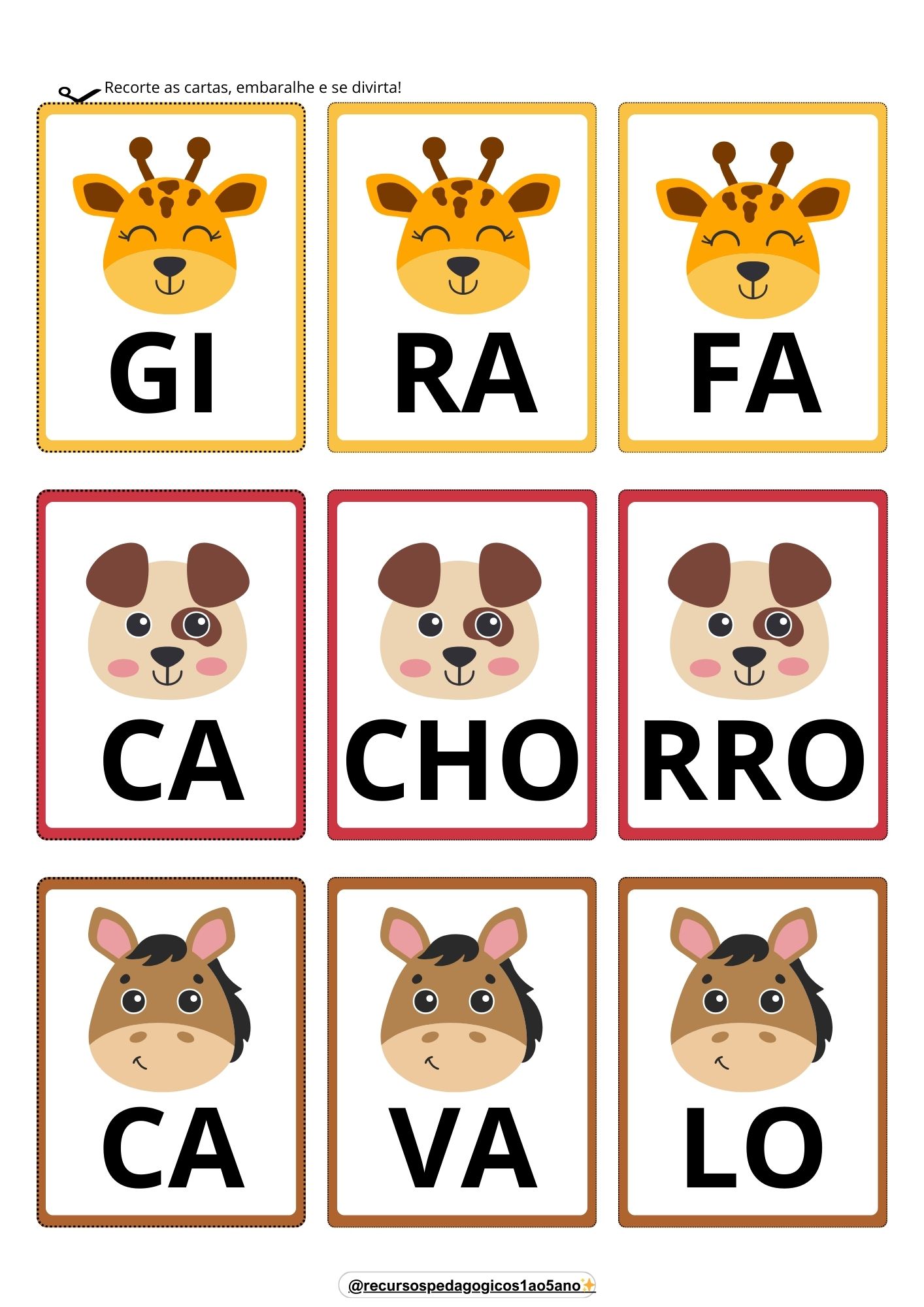 Pareamento De Animais – Educação infantil – PDF para Imprimir — amostra 5: Pareamento De Animais – Educação Infantil…