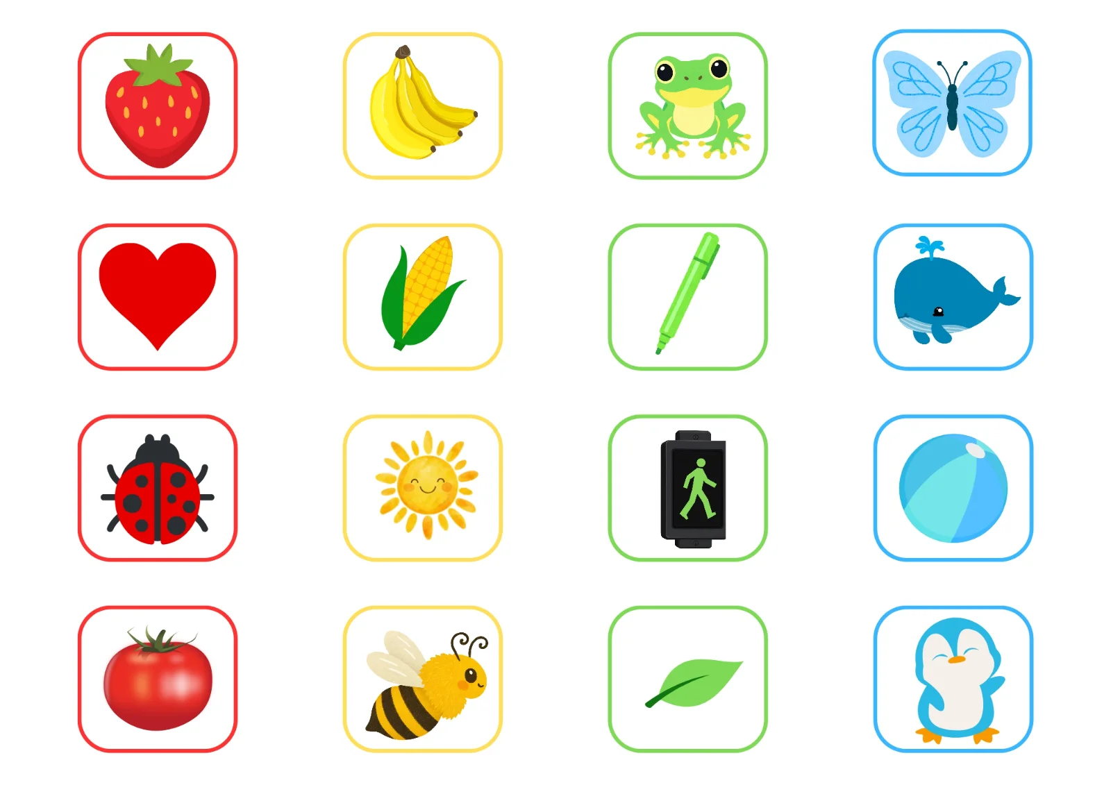 Pareamento de Cores | Atividade de Cores para Educação Infantil — amostra 2: Pareamento de cores lúdico para desenvolver…