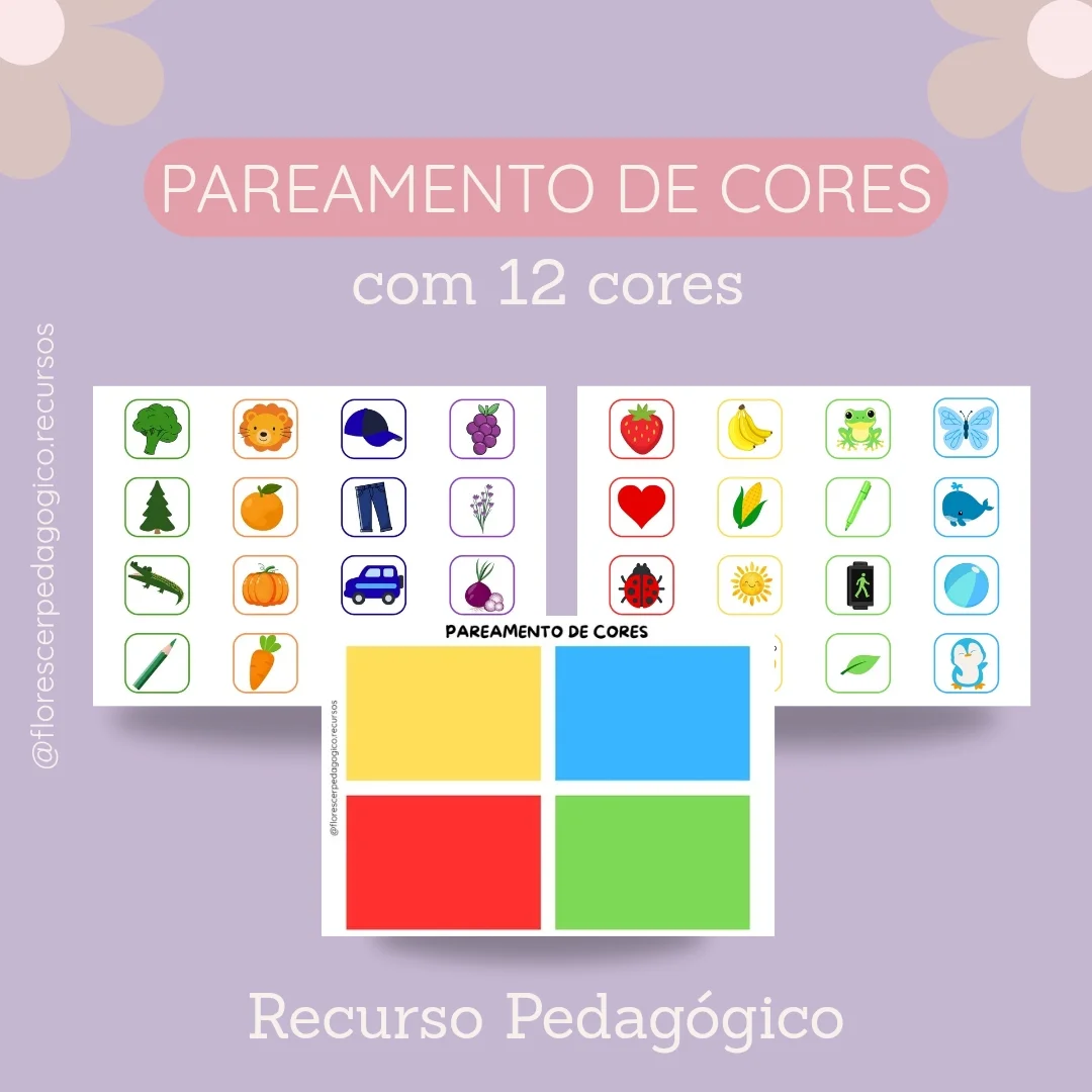Pareamento de Cores | Atividade de Cores para Educação Infantil — capa do material