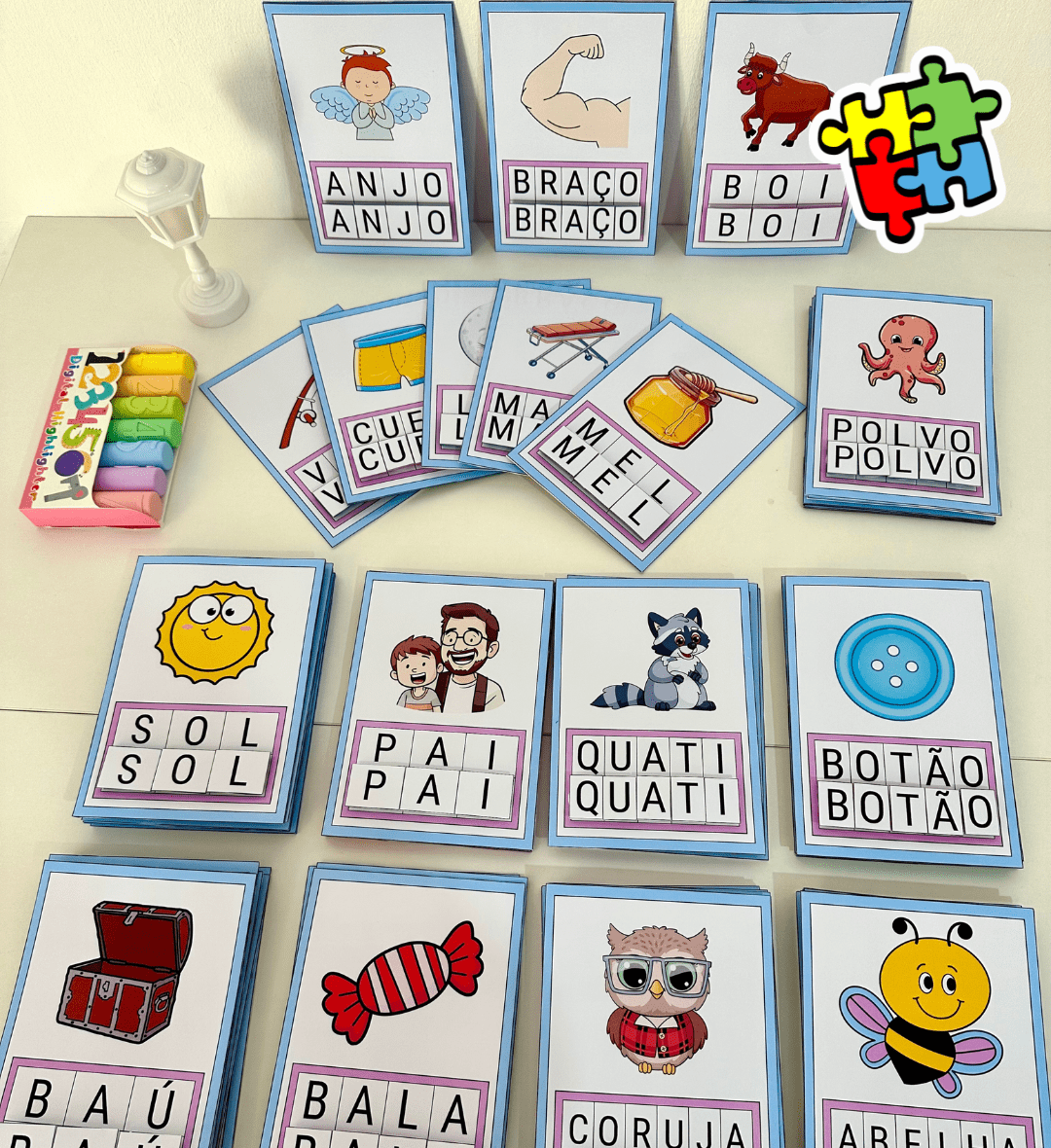 Pareamento de letras: 44 fichas em PDF com letras móveis — Alfabetização para Educação Infantil: Explore letras, imagens e…