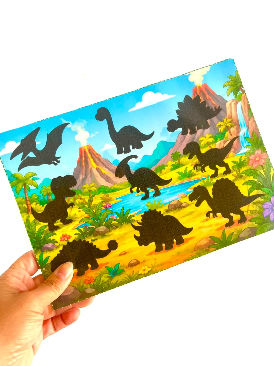 Pareamento de Sombras Dinossauros-Recurso Pedagógico — amostra 3: A Prancha de Pareamento Dinossauros foi criada para…