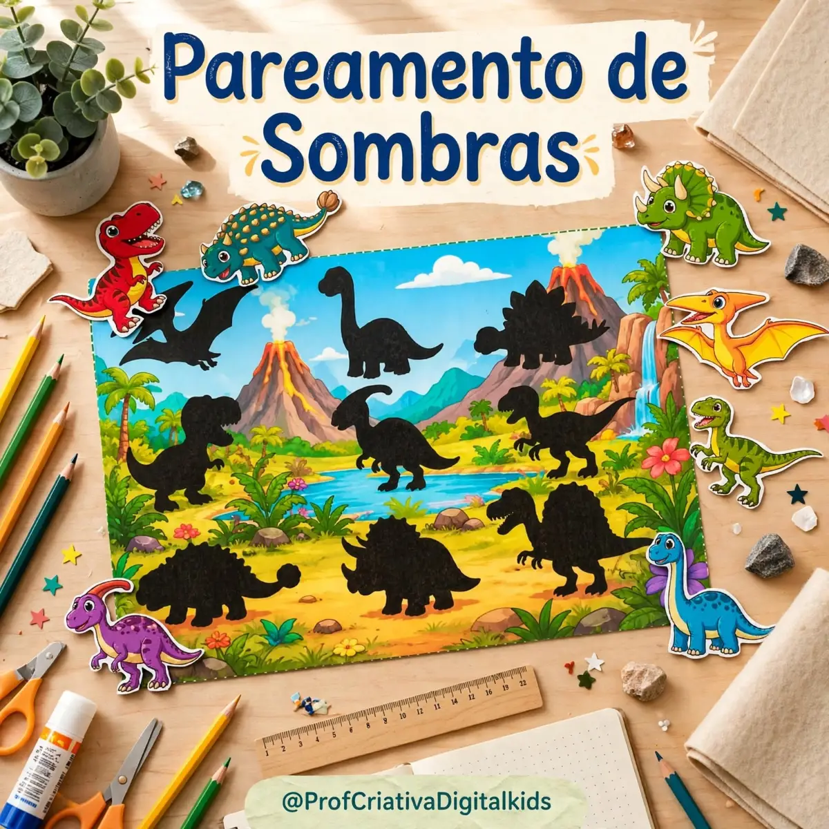 Pareamento de Sombras Dinossauros-Recurso Pedagógico — Jogos pedagógicos para Educação Infantil: A Prancha de Pareamento…