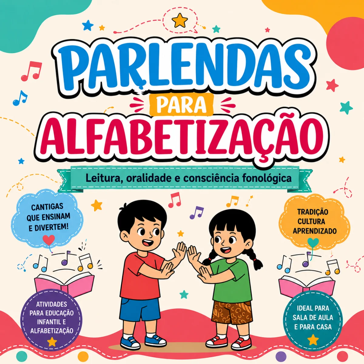 Parlendas para alfabetização | Educação Infantil — capa do material