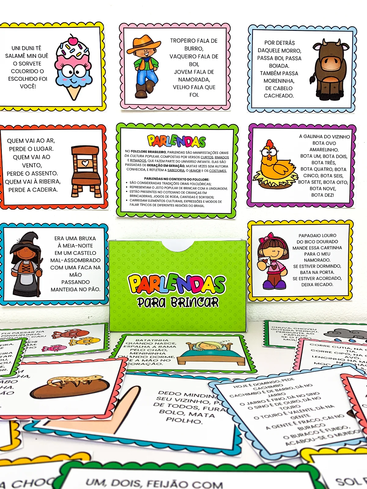 Parlendas para Brincar - 30 Fichas Ilustradas — amostra 6: O Parlendas para Brincar é um recurso pedagógico pensado para…