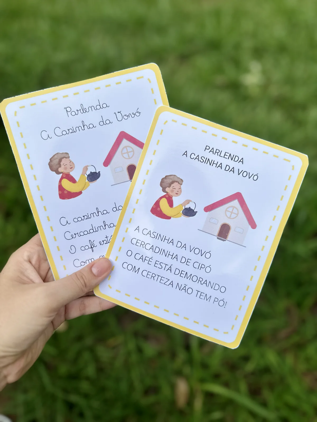 Parlendas para Leitura – Material Pedagógico — amostra 6: A apostila inclui 14 parlendas para leitura, nas opções de letra…