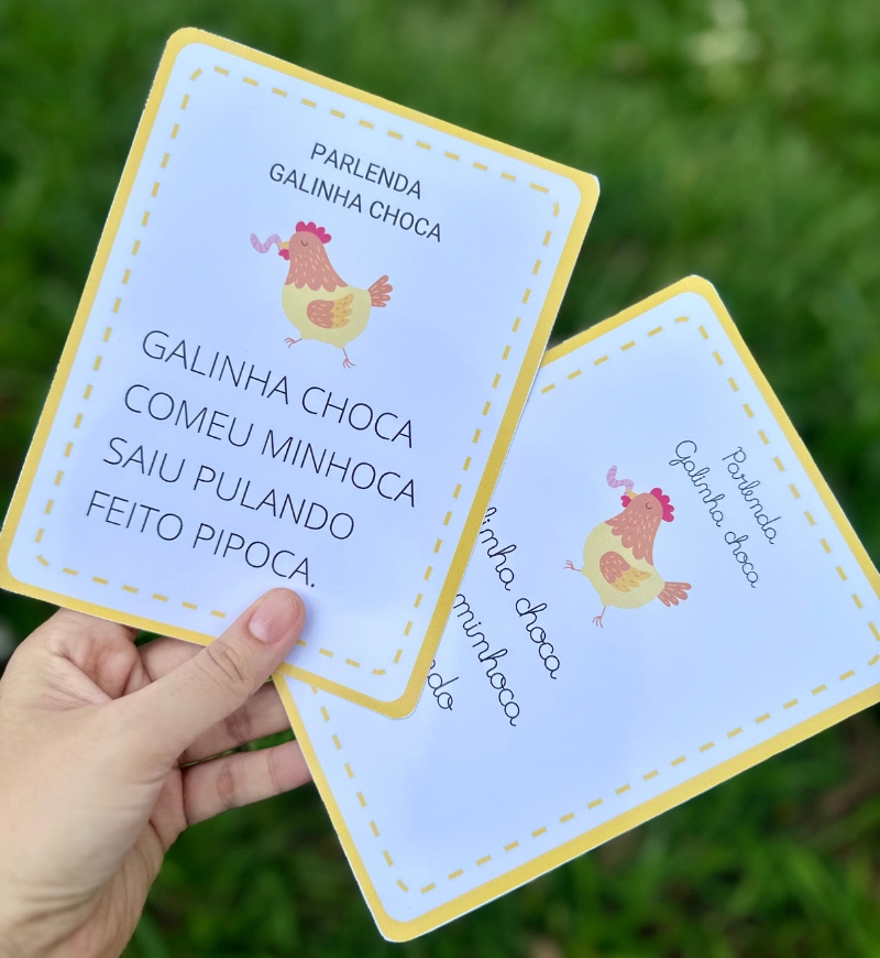 Parlendas para leitura: PDF com letra cursiva e bastão maiúscula — amostra 6: Apoie a alfabetização com 14 parlendas para…