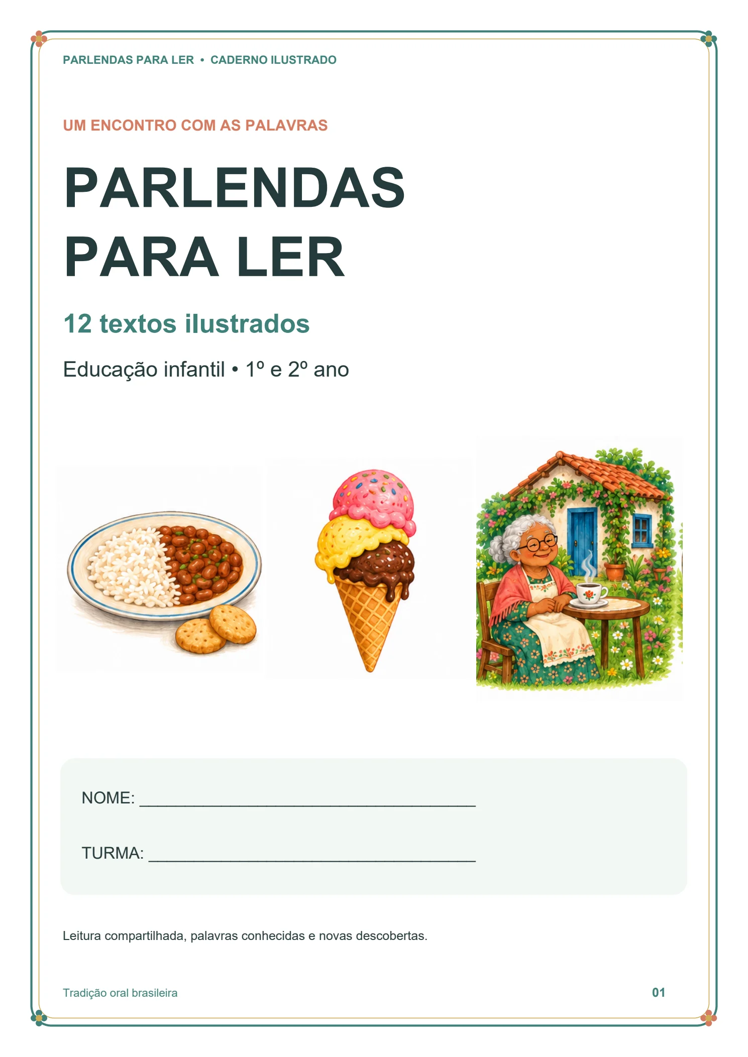 Parlendas para Ler - Educação Infantil - 1º e 2º ano — Kit Ilustrado — amostra 1: Aproxime as crianças da leitura com…