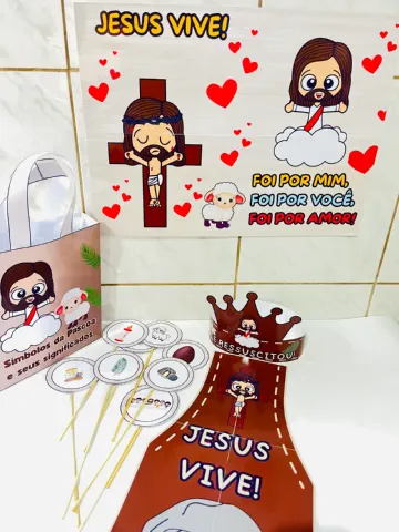 Páscoa Cristã Jesus Vive Ensino Religioso — amostra 1: ✨ PÁSCOA CRISTÃ - “JESUS VIVE” ✨🎉 Celebre a verdadeira mensagem da…