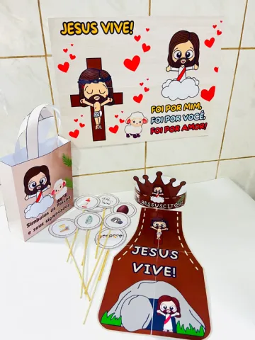 Páscoa Cristã Jesus Vive Ensino Religioso — amostra 2: ✨ PÁSCOA CRISTÃ - “JESUS VIVE” ✨🎉 Celebre a verdadeira mensagem da…