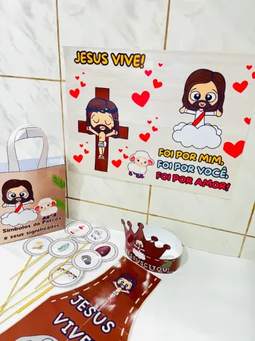 Páscoa Cristã Jesus Vive Ensino Religioso — amostra 3: ✨ PÁSCOA CRISTÃ - “JESUS VIVE” ✨🎉 Celebre a verdadeira mensagem da…