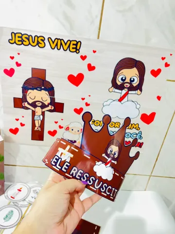 Páscoa Cristã Jesus Vive Ensino Religioso — amostra 5: ✨ PÁSCOA CRISTÃ - “JESUS VIVE” ✨🎉 Celebre a verdadeira mensagem da…