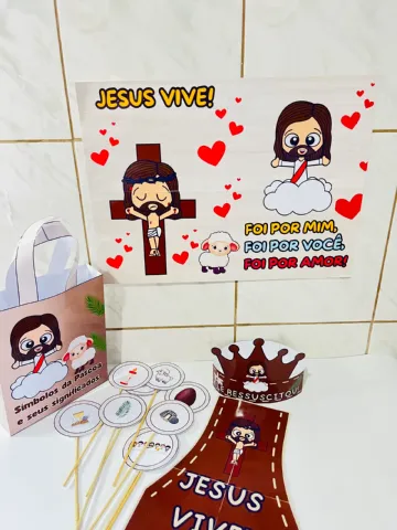Páscoa Cristã Jesus Vive Ensino Religioso — amostra 6: ✨ PÁSCOA CRISTÃ - “JESUS VIVE” ✨🎉 Celebre a verdadeira mensagem da…