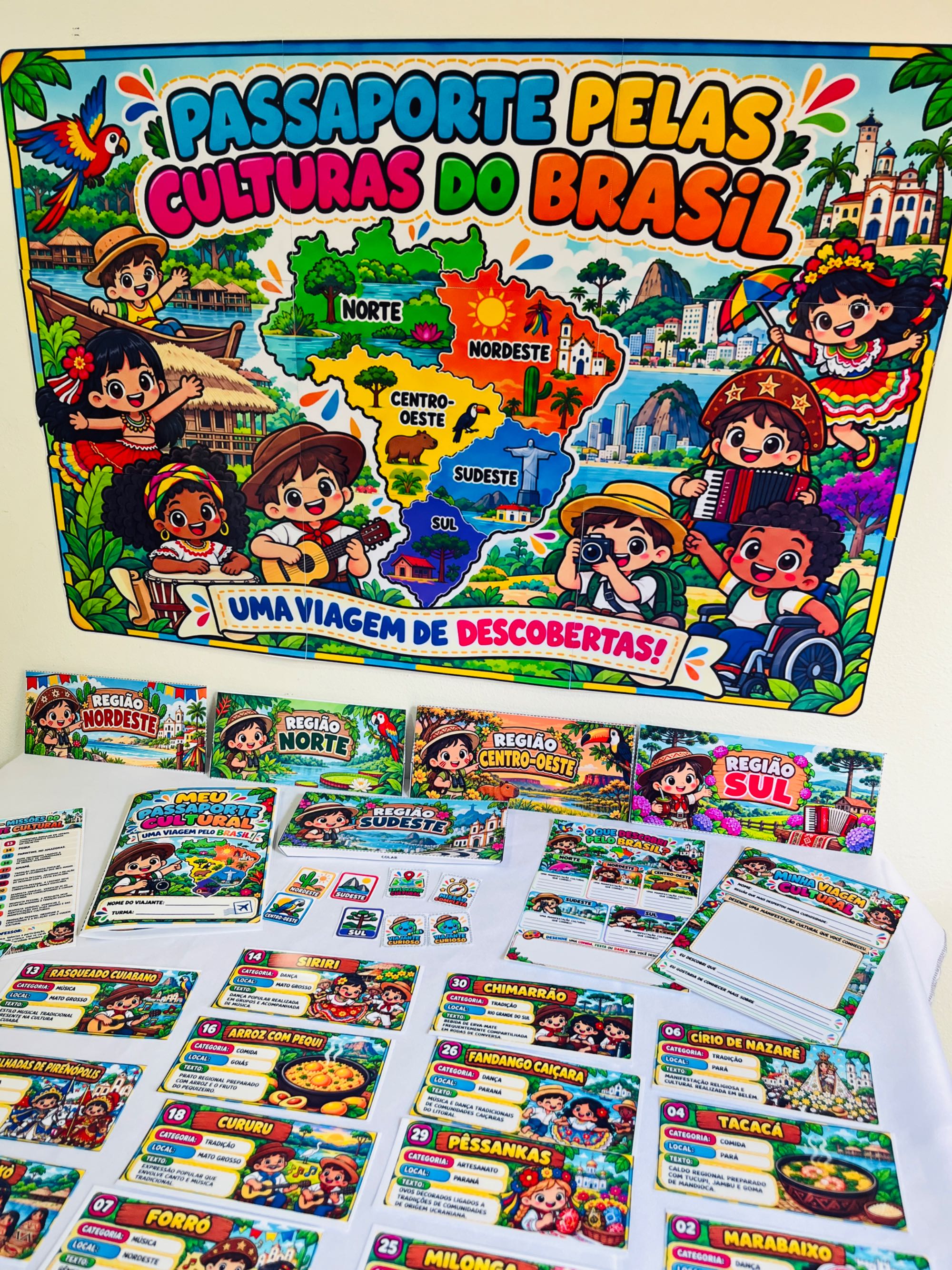 Passaporte Cultural do Brasil – 5 Regiões Brasileiras — amostra 7: Kit pedagógico interativo para explorar as cinco regiões…