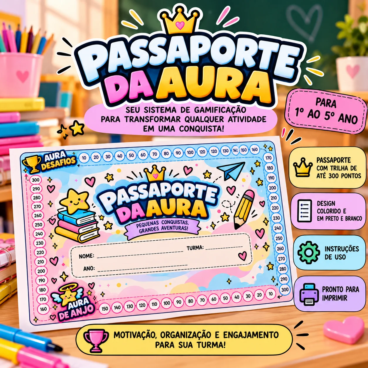 Passaporte da Aura: Gamificação 1º a 5º ano — capa do material