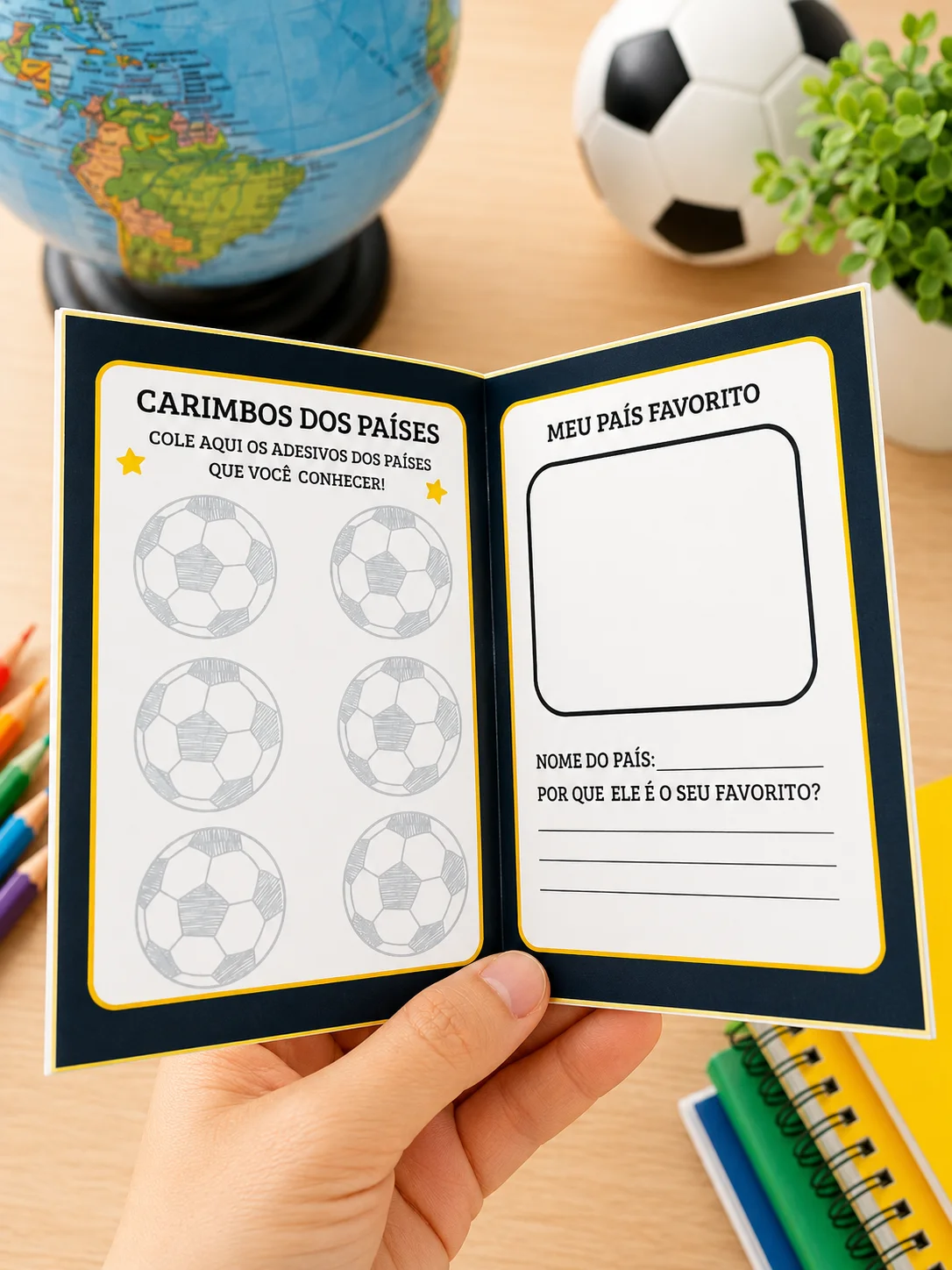 Passaporte da Copa - Copa 2026 — amostra 4: 🌍✈️ Passaporte da Copa 2026 ⚽ Um passaporte pedagógico maravilhoso e…