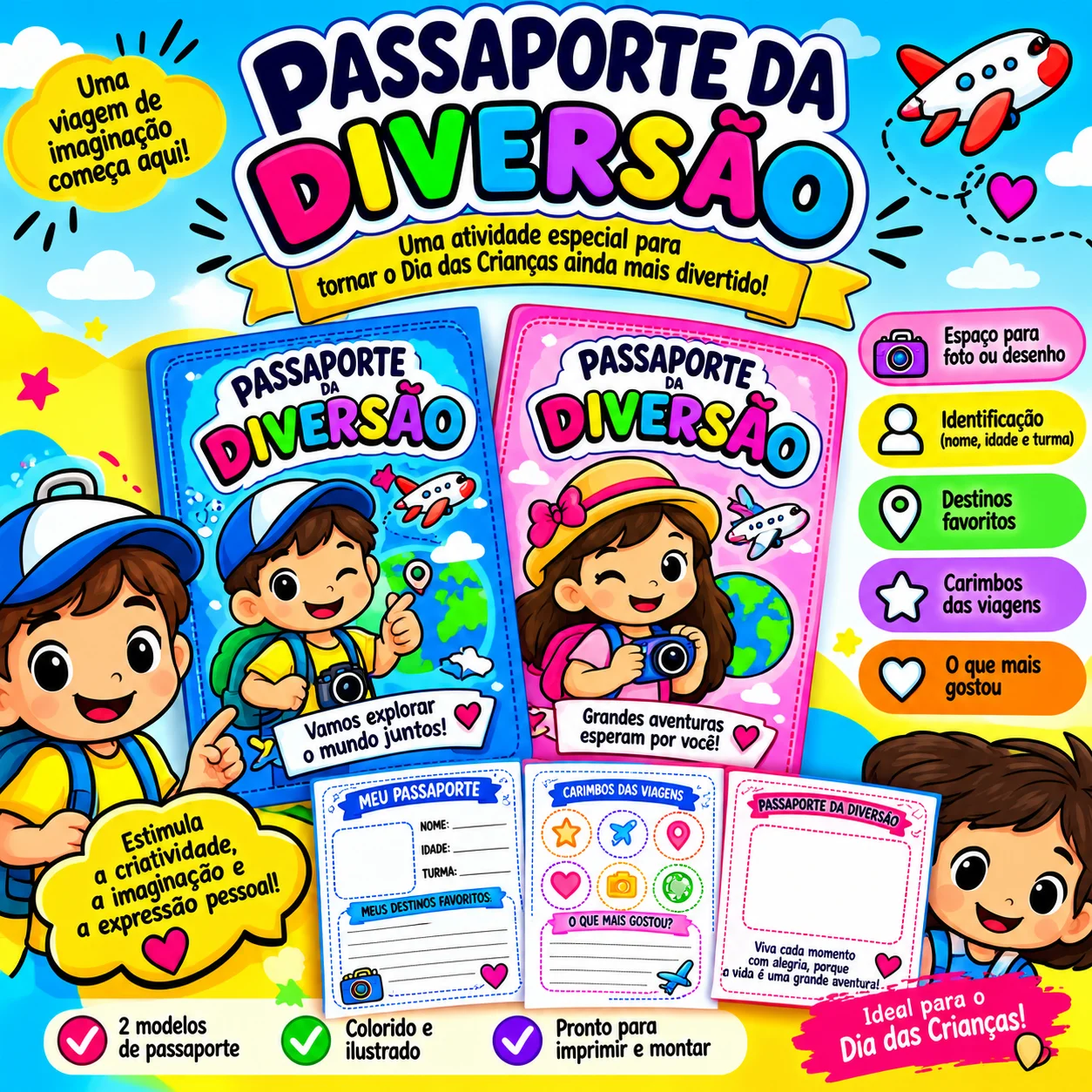 Passaporte da Diversão – Atividade Especial para o Dia das Crianças — capa do material