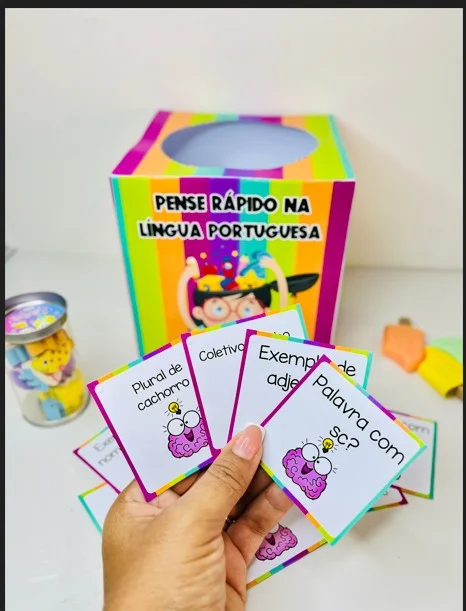 PENSE RÁPIDO LÍNGUA PORTUGUESA- ANOS INICIAIS - ATIVIDADE LÚDICA — amostra 2: Pense rápido na língua portuguesa