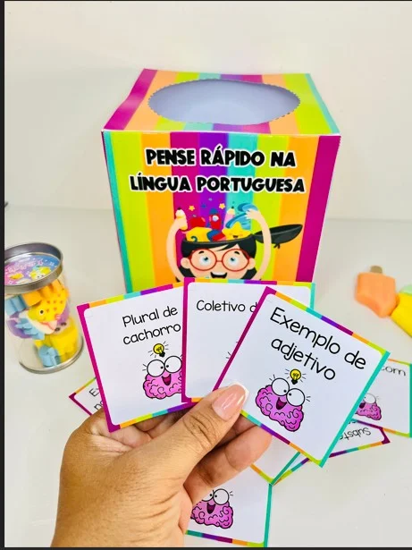 PENSE RÁPIDO LÍNGUA PORTUGUESA- ANOS INICIAIS - ATIVIDADE LÚDICA — amostra 3: Pense rápido na língua portuguesa