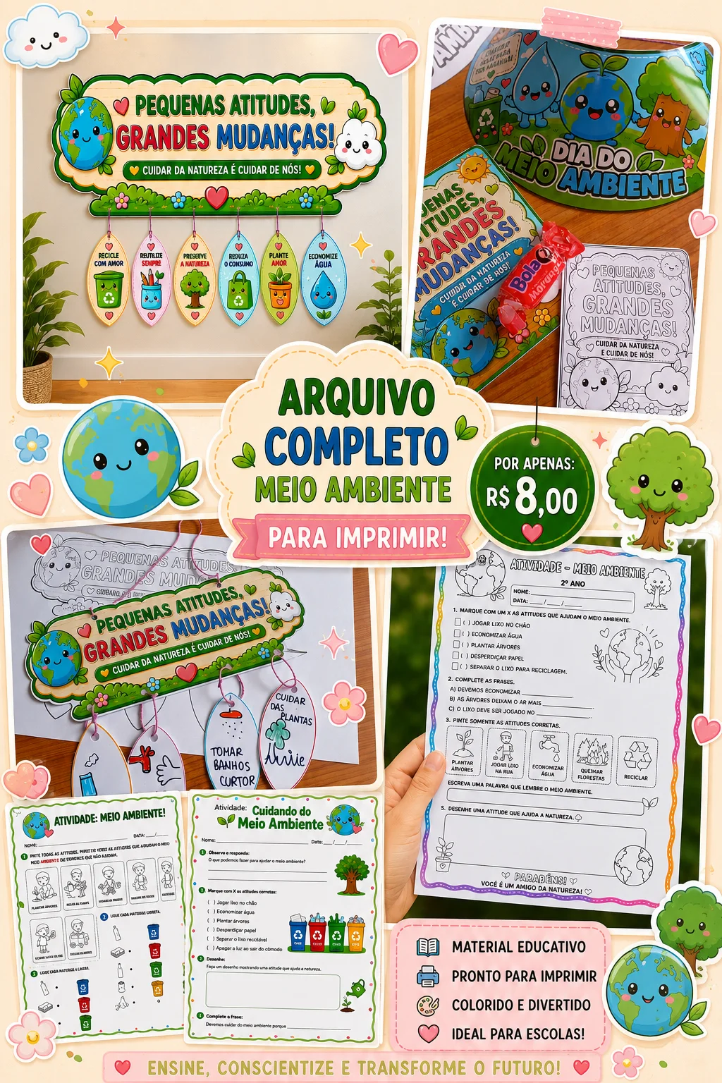 🌱💚 PEQUENAS ATITUDES, GRANDES MUDANÇAS! 💚🌱 — Ciências para Educação Infantil: Um material educativo, criativo e super…