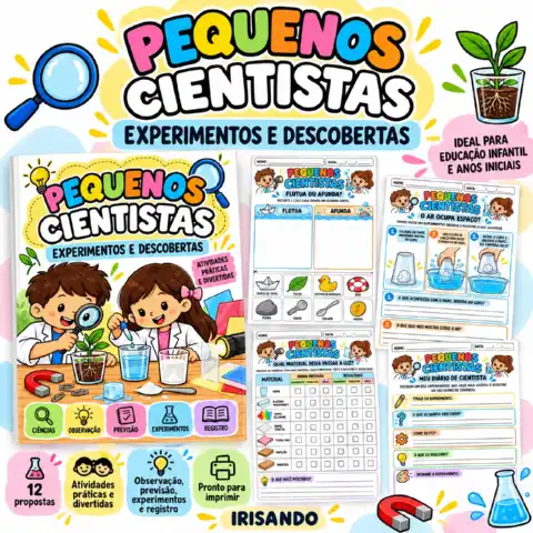 Pequenos Cientistas | Experimentos e Descobertas — capa do material