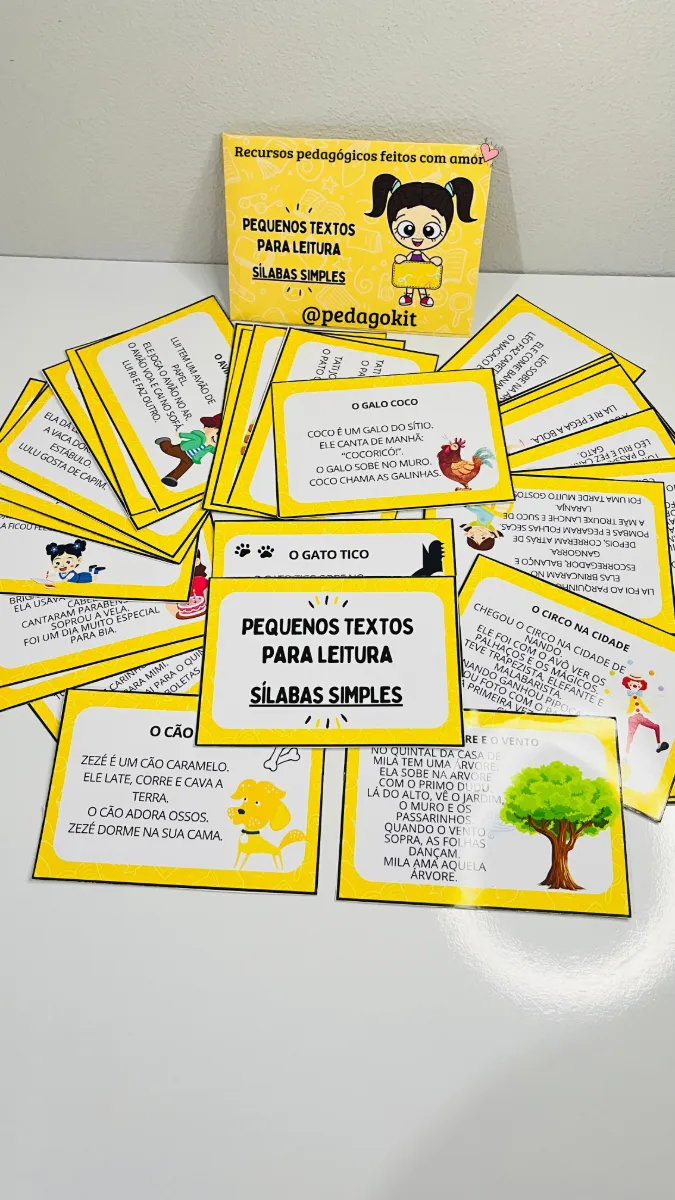 Pequenos textos para leitura - sílabas simples — Atividades para Todas as séries: Com textos curtos e construídos com…