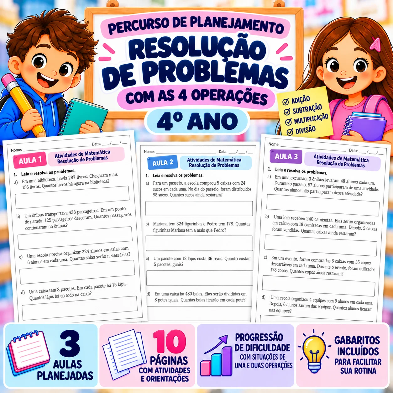 Percurso de Planejamento| Resolução de Problemas |4º ano — capa do material