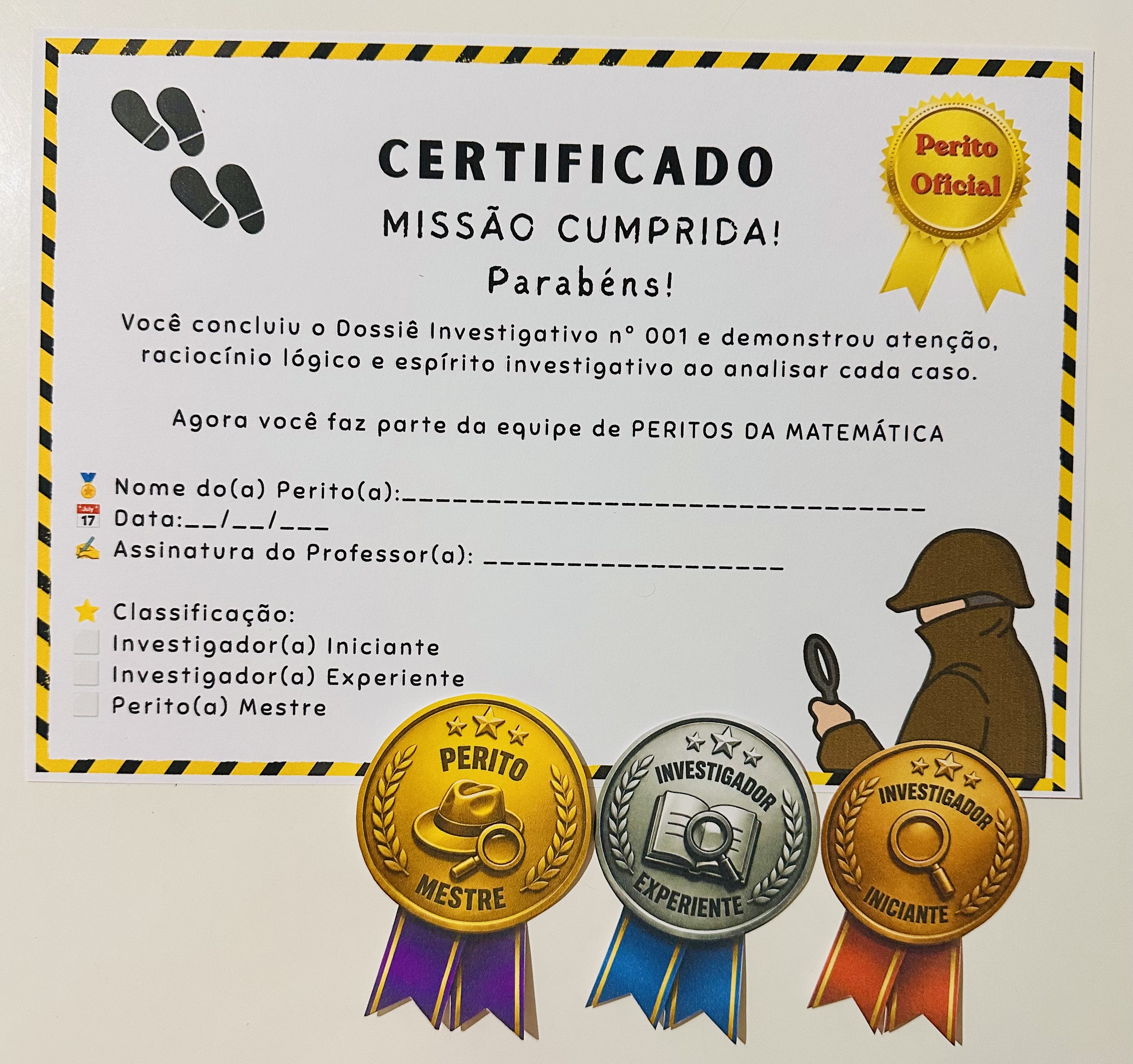 Perito da Matemática | Situações-Problema – 3º ao 5º Ano — amostra 3: Perito da Matemática – Dossiê Investigativo nº 001 é…