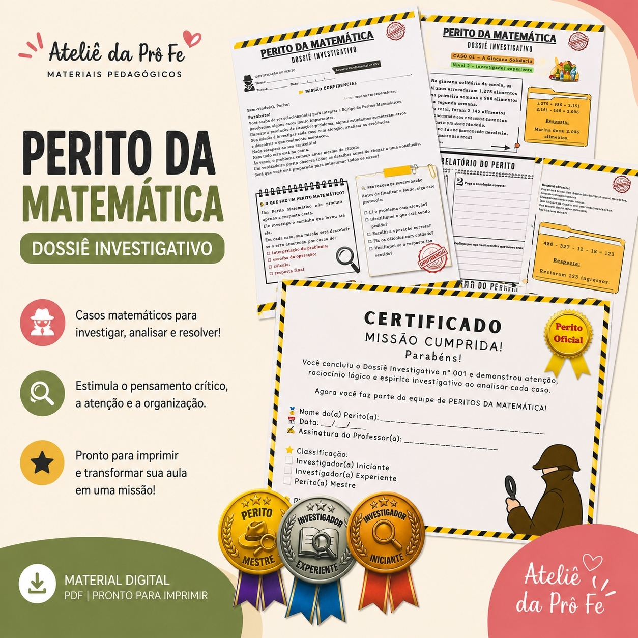 Perito da Matemática | Situações-Problema – 3º ao 5º Ano — capa do material
