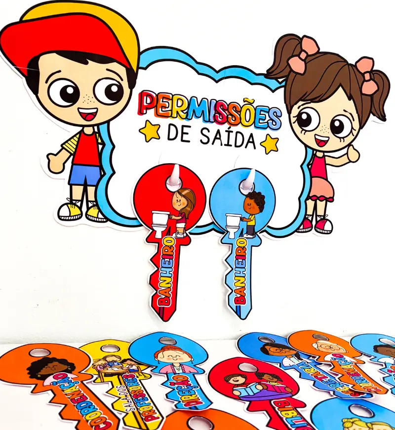 Permissões de Saída: Painel em PDF para Organizar a Sala — amostra 5: Organize as saídas da turma com um painel compacto e…
