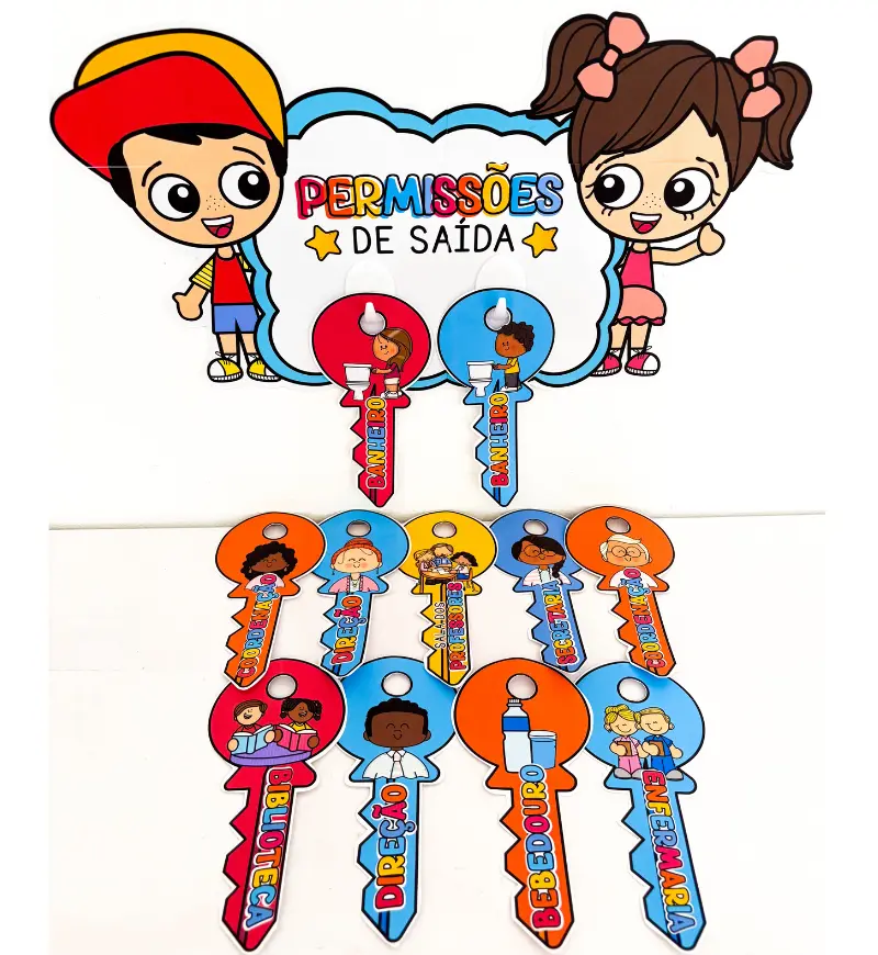 Permissões de Saída: Painel em PDF para Organizar a Sala — Atividades para Educação Infantil: Organize as saídas da turma…