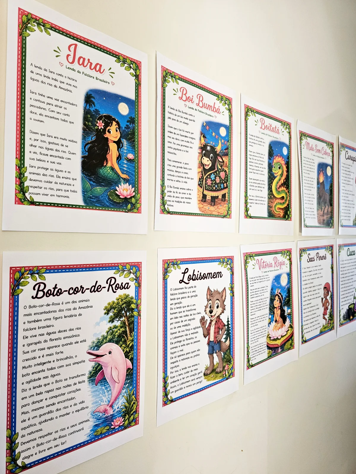 Personagens do Folclore Brasileiro – Histórias para Imprimir + Cartaz — amostra 1: Material com 15 página, sendo 10 páginas…