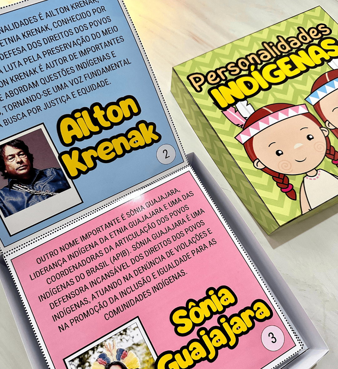 Personalidades Indígenas: História na Caixa em PDF — amostra 2: O que acompanha o material
