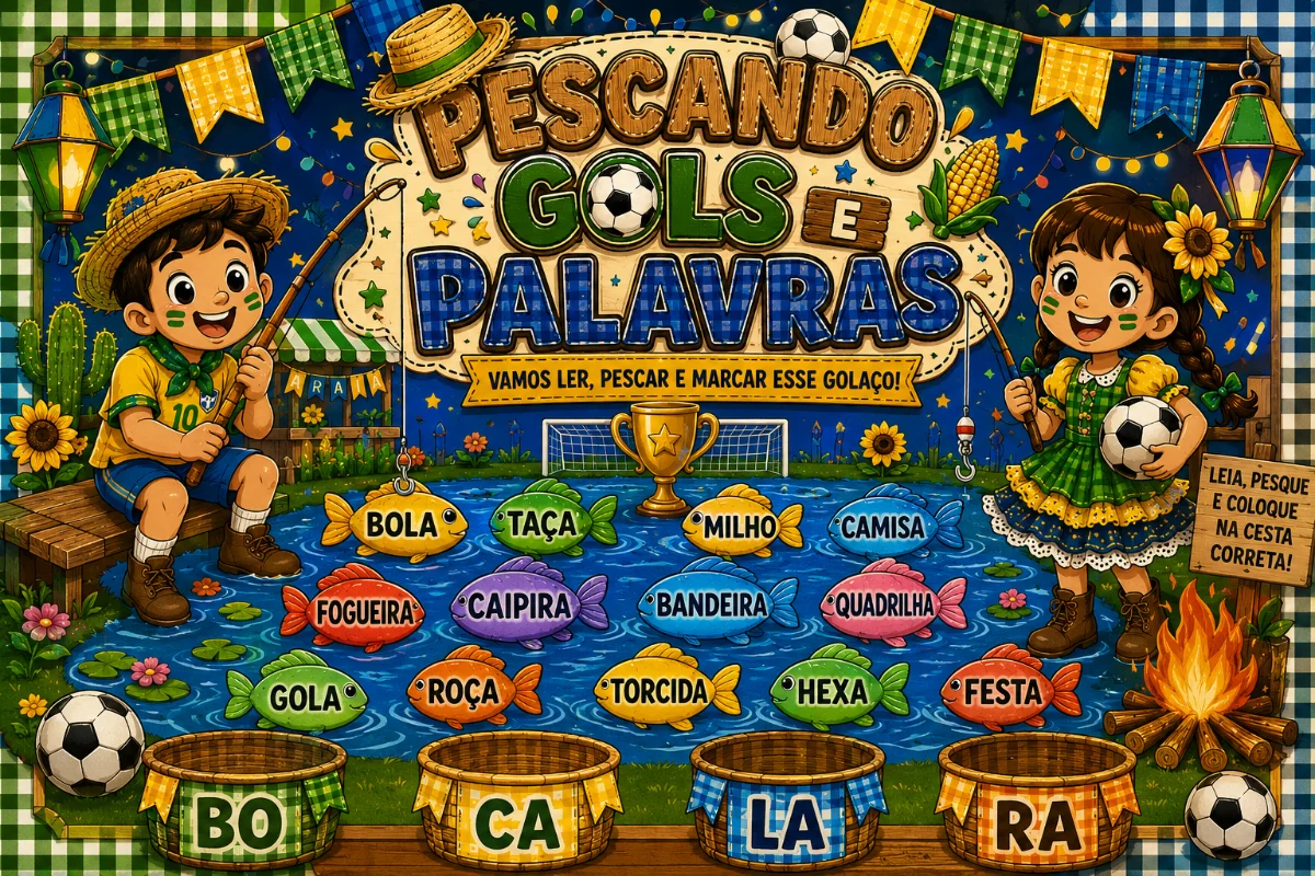 🎣⚽ PESCANDO GOLS E PALAVRAS ⚽🎣 RECURSO LÚDICO. — Jogos pedagógicos para Educação Infantil: 🎣⚽ PESCANDO GOLS E PALAVRAS…