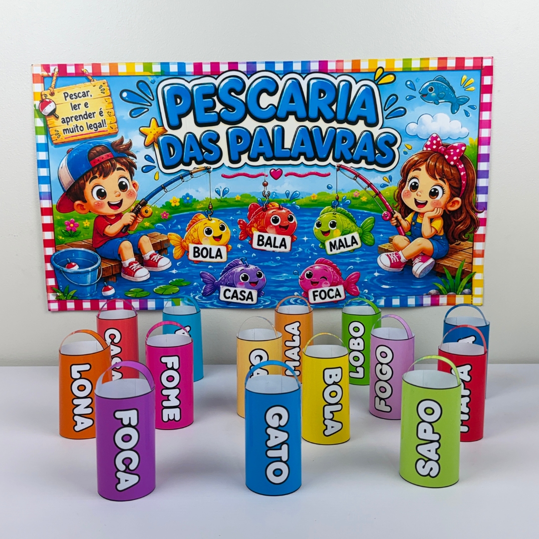 Pescaria da palavra | Educação Infantil e Alfabetização — capa do material