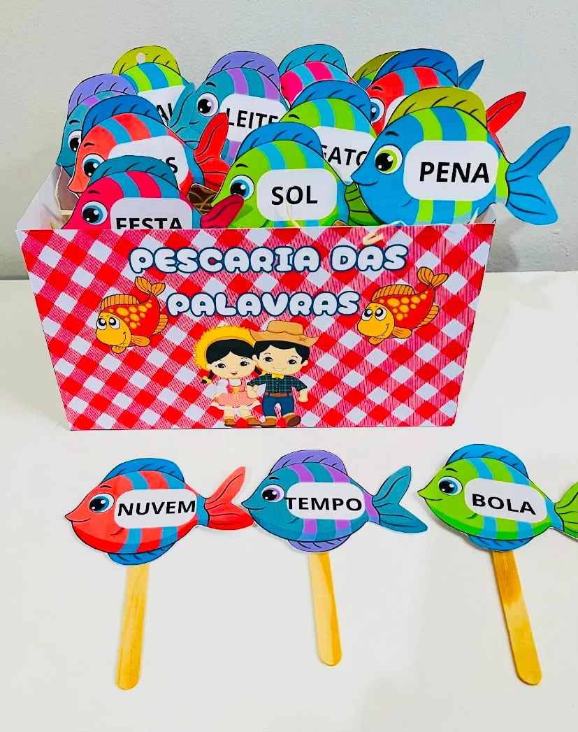 Pescaria das Palavras: Jogo de Alfabetização Anos Iniciais — amostra 3: A criança pesca, reconhece e lê cada palavra…