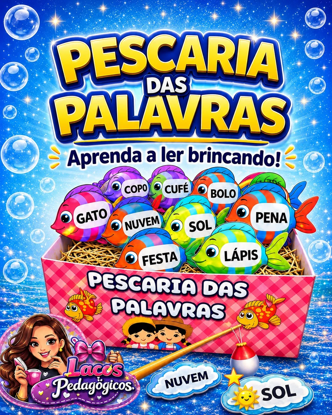 Pescaria das Palavras: Jogo de Alfabetização Anos Iniciais — capa do material