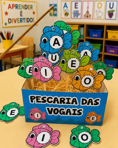 Pescaria Das Vogais – Material Pedagógico — capa do material