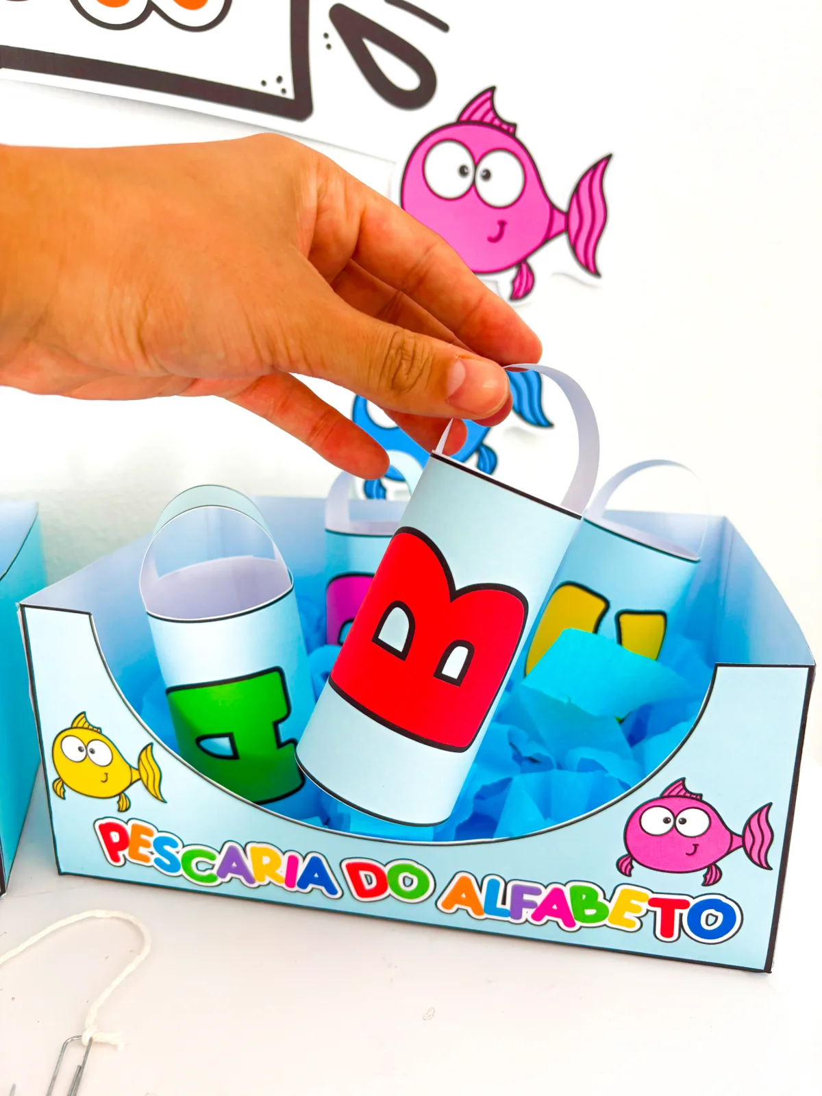PESCARIA DO SABER — amostra 4: E se eu te dissesse que uma única brincadeira pode trabalhar letras, sílabas e números ao…