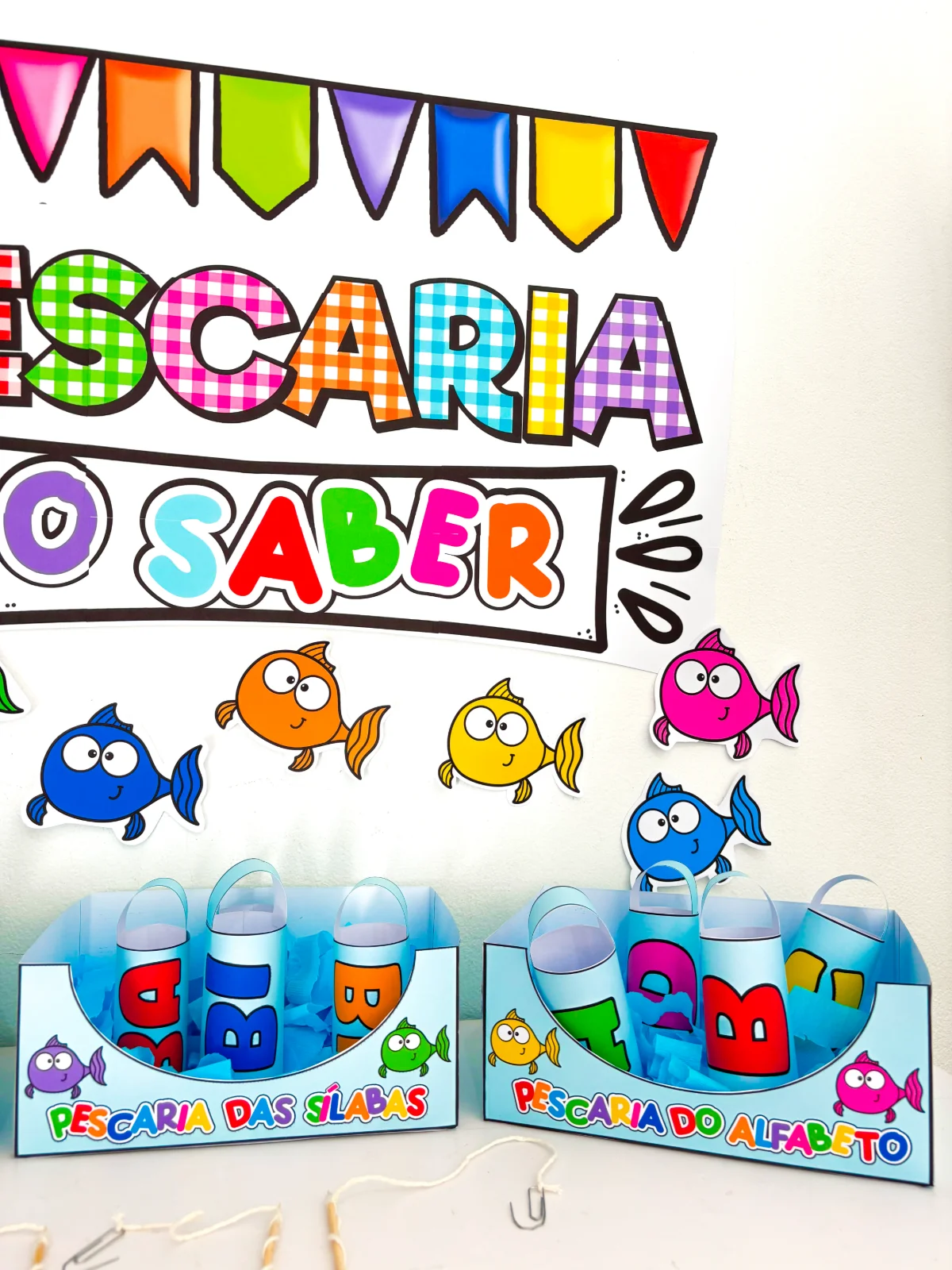 PESCARIA DO SABER — amostra 6: E se eu te dissesse que uma única brincadeira pode trabalhar letras, sílabas e números ao…