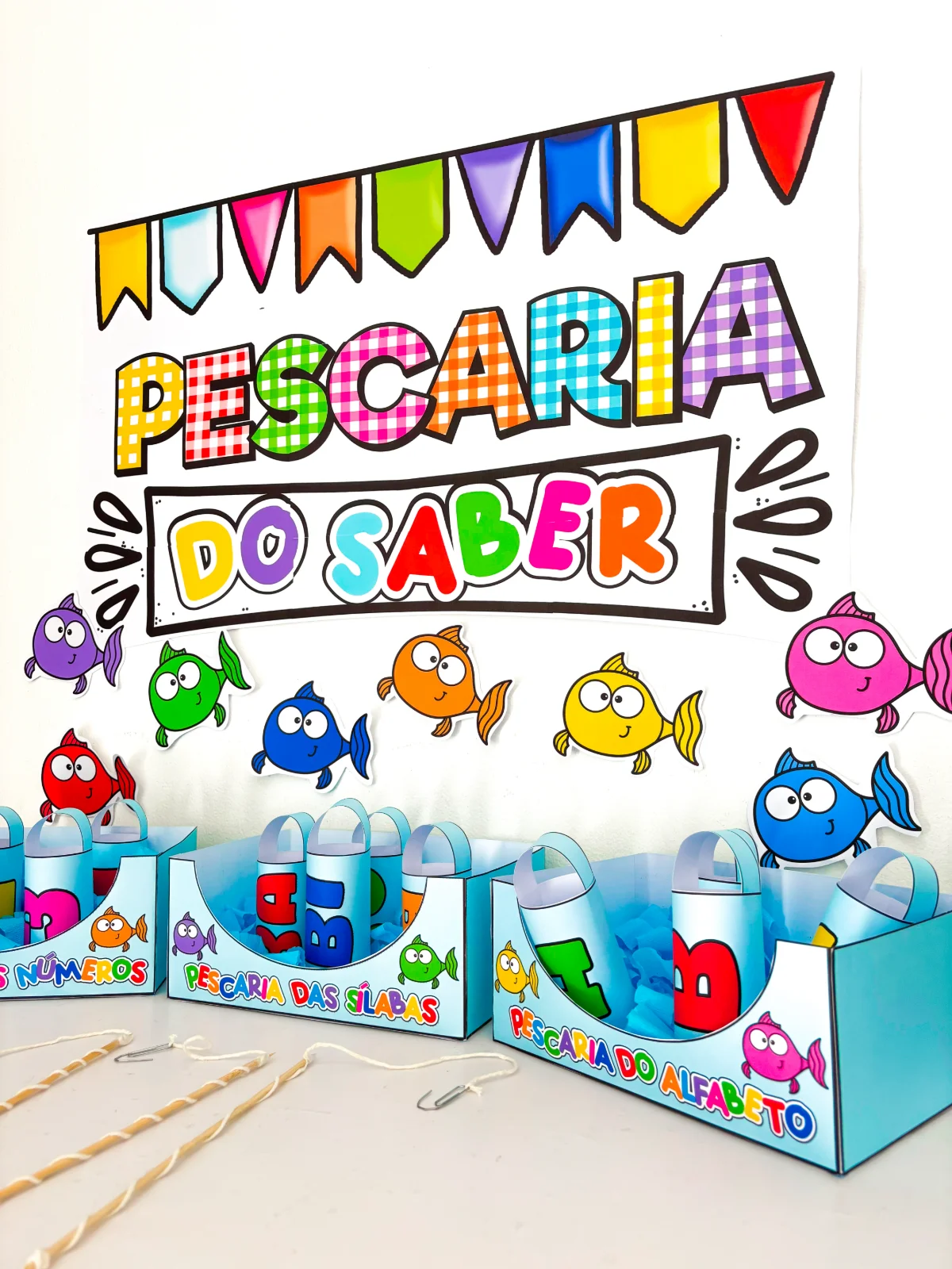 PESCARIA DO SABER — amostra 7: E se eu te dissesse que uma única brincadeira pode trabalhar letras, sílabas e números ao…