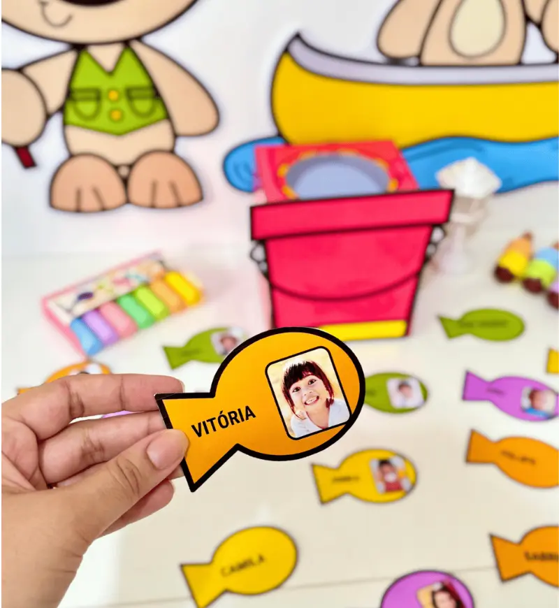 Pescaria dos Nomes: kit em PDF para Educação Infantil — amostra 3: Como usar a Pescaria dos Nomes em sala