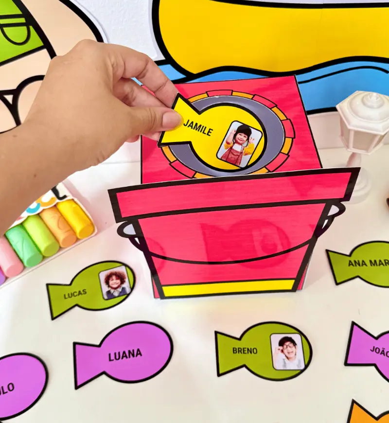 Pescaria dos Nomes: kit em PDF para Educação Infantil — amostra 5: Trabalhe o reconhecimento do nome próprio com uma…