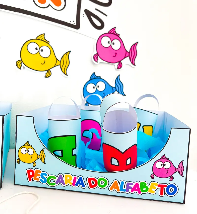 Pescaria pedagógica: letras, sílabas e números até 20 — amostra 3: Como usar a pescaria em sala de aula
