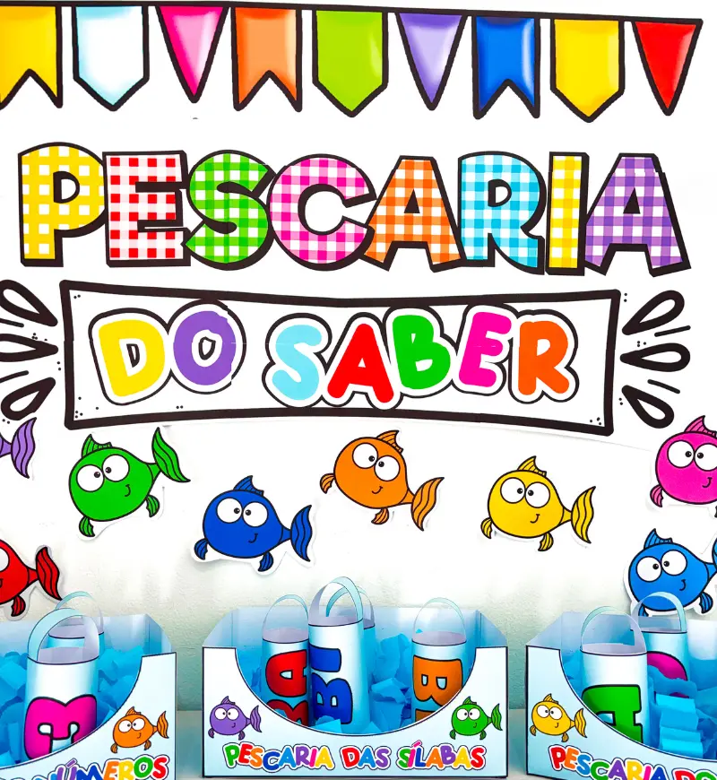 Pescaria pedagógica: letras, sílabas e números até 20 — amostra 5: Leve a pescaria para a alfabetização com um kit em PDF…