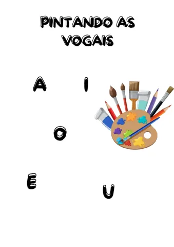 Pintando as Vogais: Atividades de Alfabetização Infantil para Colorir — capa do material