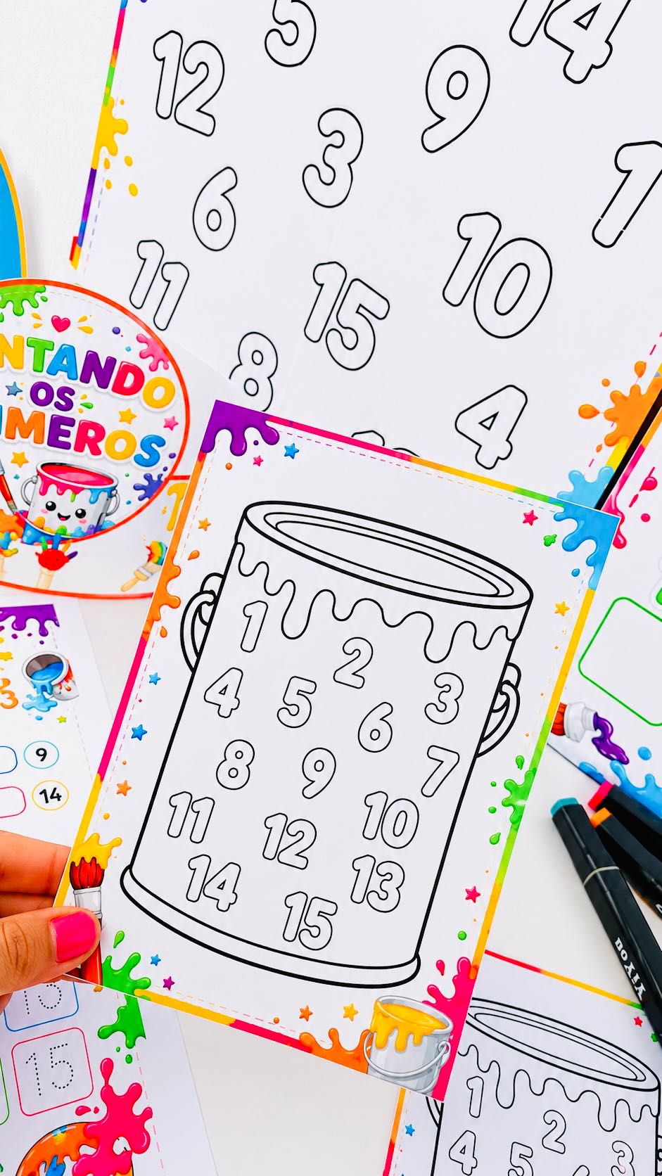 Pintando os Números: Atividades de Matemática 1 a 15 — amostra 2: Reconheça e escreva os números